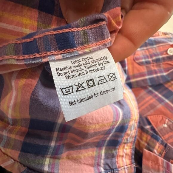 Janie & Jack boys button up top long sleeve multicolor 4 - Picture 7 of 7